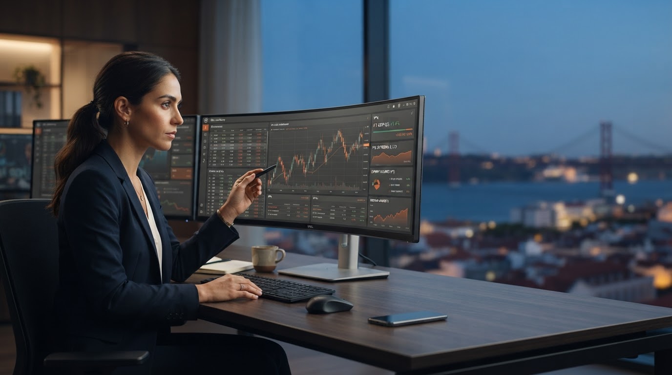 The Daily Chronicle predictive analytics interface displaying real-time market data panels